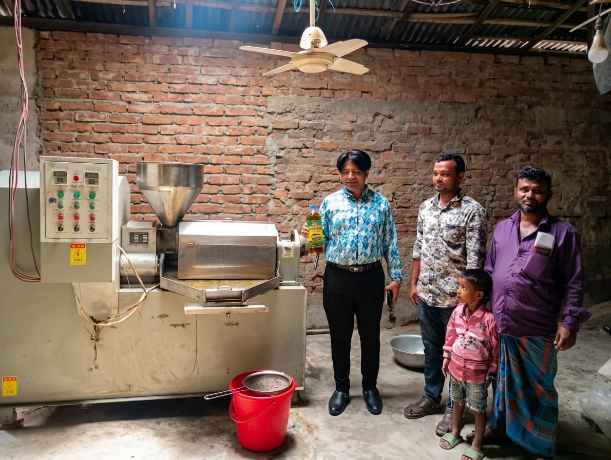 শরণখোলায় বাণিজ্যিকভাবে বিষমুক্ত তেল উৎপাদন শুরু